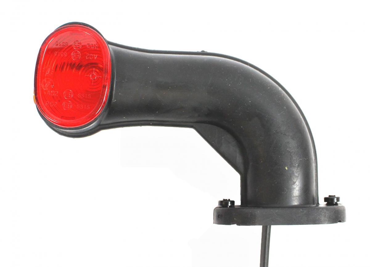 Aspöck Umrissleuchte konventionell für Earpoint, links, 1.0m DC-Kabel, 170x100, rot/weiss/orange VerglNr: 014000382