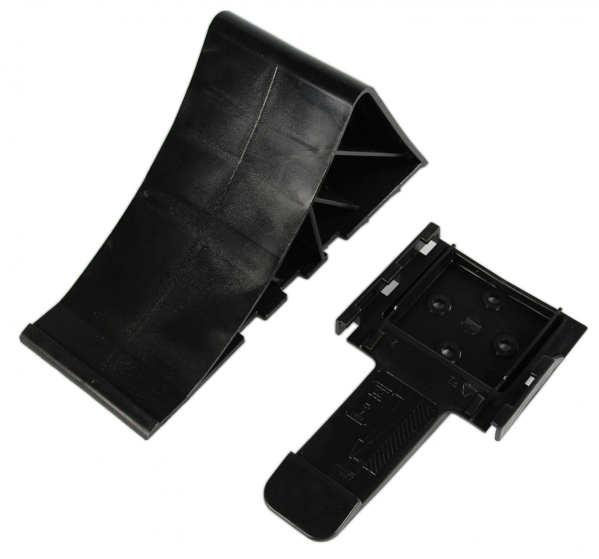 PKW-Unterlegkeil kpl mit Halter Kunststoff, schwarz VerglNr: Radkeil Keil