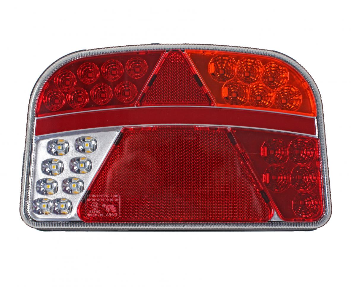 Schlussleuchte LED DAFA 12/24V rechts, BBSKNR wasserdicht, 8-pol Bajonett