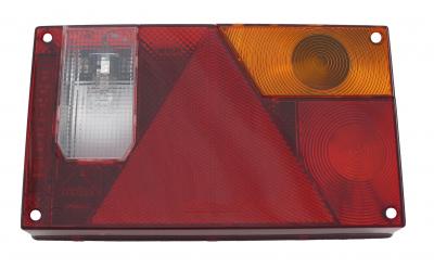 Aspöck Multipoint I RFS Lichtscheibe rechts 240x140x52, mit KZL + RFL VerglNr: 014000313, 40.224.113, 18-8452-107