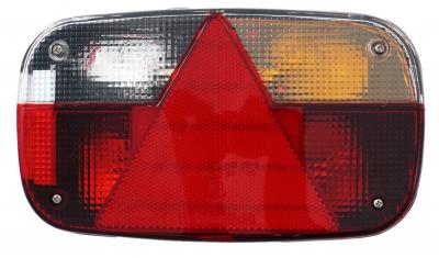 Aspöck Multipoint III, 8-polig Mehrfunktionsleuchte rechts 244x138x60, KZL seitlich, NSL + RFL, 8 pol Bajonettanschluss