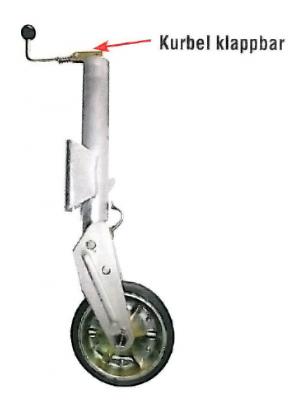 ALKO Stützrad halbautomatisch  Rad 260x65, 800kg Stützlast   