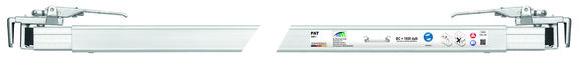 Zwischenwandverschluss ClipBoard, 2400-2520mm, 1000 daN Blockierkraft, Profil: 49x65mm VerglNr: 013010130