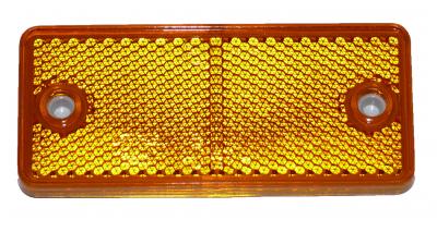 Aspöck Rückstrahler, 90x40, gelb gebohrt+klebend VerglNr: 26.109.101, 15-5432-047