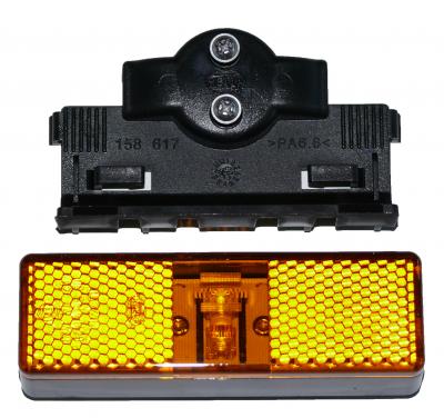 Seitenmarkierungsleuchte LED Hella gelb mit Winkelhalter, 100x54.3x45.6 VerglNr: 2PS008643-331