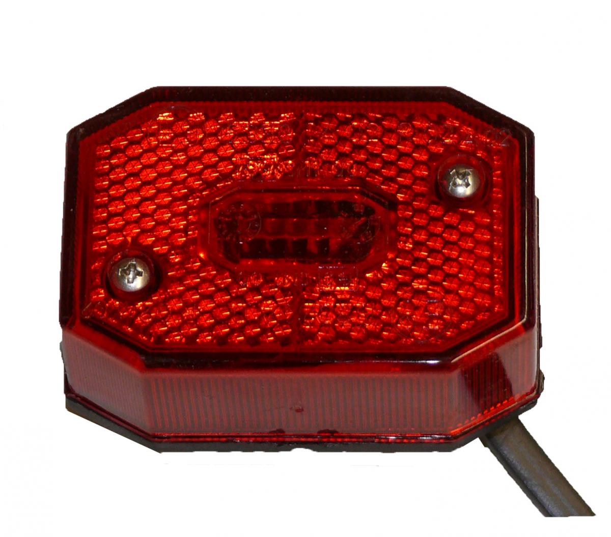 Aspöck Flexipoint I Positionsleuchte rot konventionell, 0.5m DC Kabel VerglNr: 31-6509-067