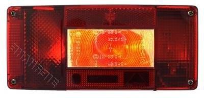 Aspöck Midipoint I Mehrkammerleuchte rechts 220x100x52, mit KZL seitlich, 5 pol Bajonettanschluss VerglNr: 014000322, 40.239.012