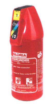 Feuerlöscher 2 kg m. Halter PZ 6 