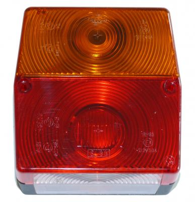 Schlussleuchte Hella BBSK links/rechts 12/24V, 98x103x51, Lochabstand: 45mm, Gummitülle VerglNr: 2SE.998.530.061, 2SE998530-061