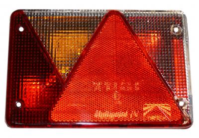 Aspöck Multipoint IV Lichtscheibe links 200x136x20, mit NSL VerglNr: 014000580