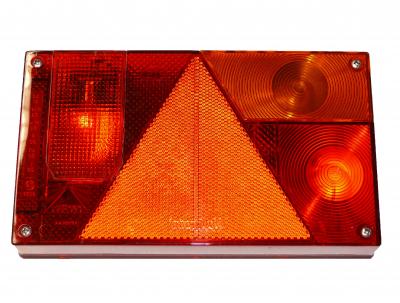 Aspöck Multipoint I Mehrfunktionsleuchte rechts 240x140x52, KZL seitlich, 5 pol Bajonettanschluss VerglNr: 014000302