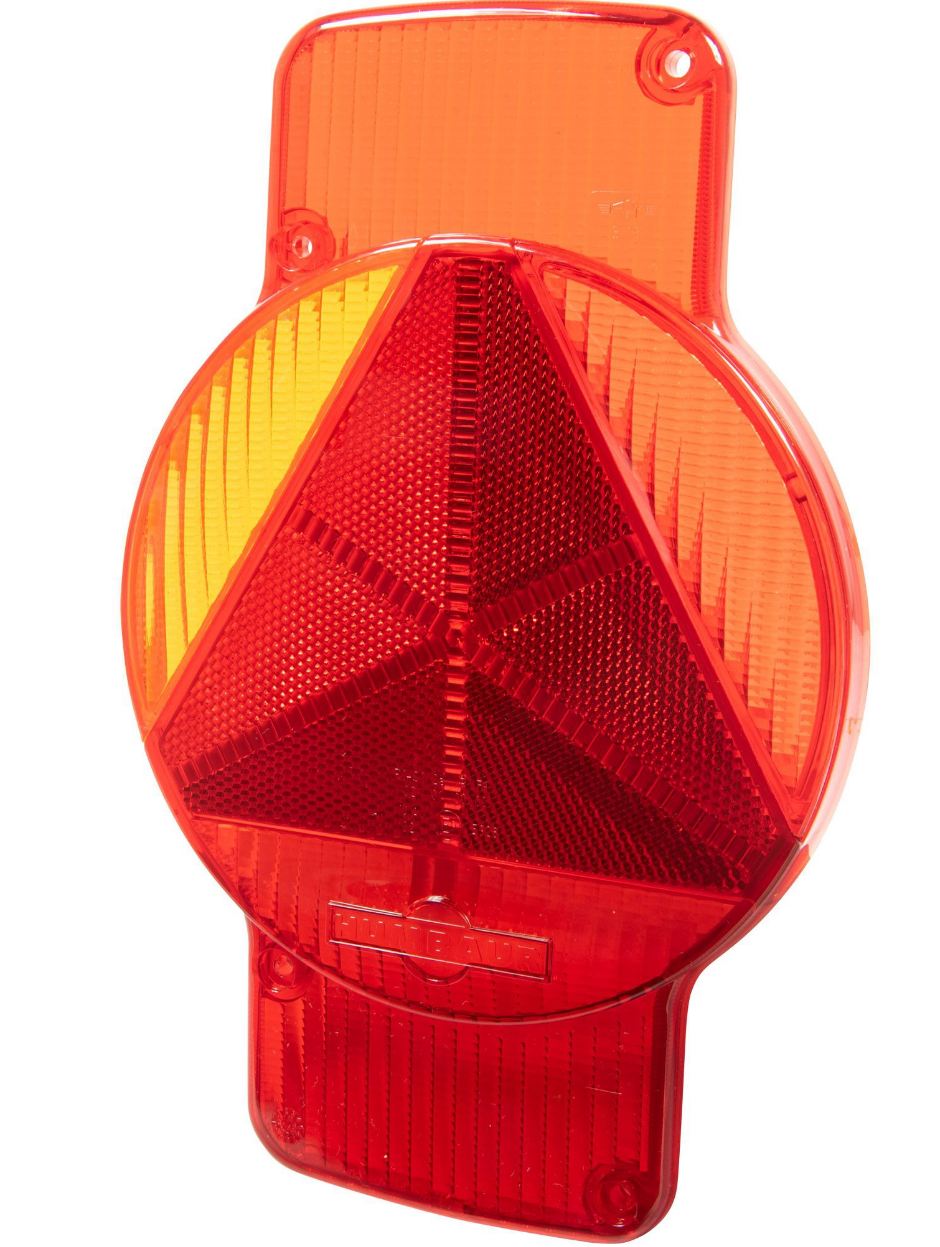 Lichtscheibe Humbaur links, vertikal mit NSL + Dreieckrückstrahler, 95x245/60x155 VerglNr: 405.00038, 40500038, 014001038
