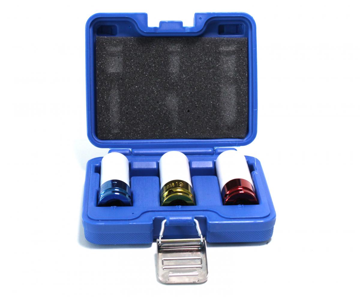 Kraftschrauber-Einsatz, 3-tlg 1/2', 6-kant, SW 17-19-21