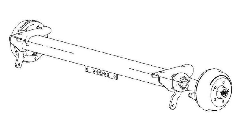 ACHSE MONT CB 1355 A: 1290 mm, C: 1735 mm, Gewicht: 1350 kg Radbremse S 2005-7 RASK