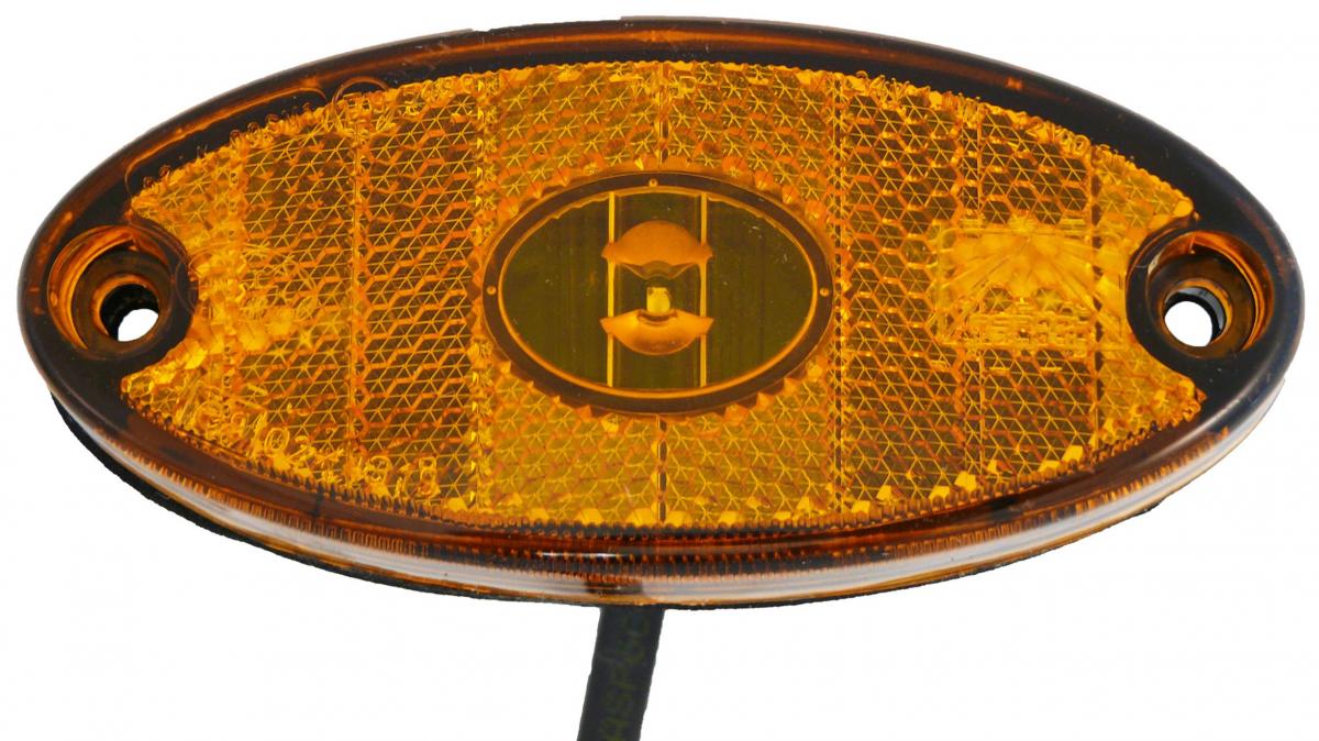 Aspöck Flatpoint II,DC 2.5 m, Seitenmarkierungsleuchte LED, 102 x 45 x 15 mm, 2.5 m DC-Kabel