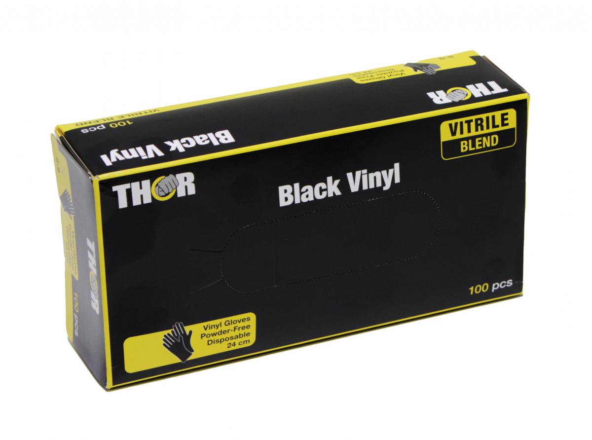 Einweghandschuh aus Nitril mit Diamantstruktur, Hase Nitril XTRA, Grip Black, unsteril, puderfrei, 50 St. in Schichtstärke 0,25 mm, lebensmittelgeeignet, EN 455, AQL 1,5, Chemikalienschutz Typ B, Länge 240 mm, VPE 50 Stück, XL