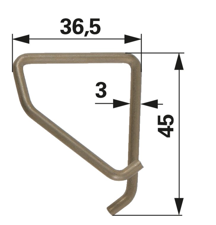 Ersatzfeder rechts passend zu Pendelverschluss, Länge: 45mm, Breite: 36mm VerglNr: 008000129