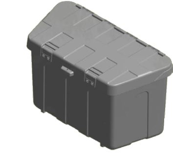 Werkzeugkiste De Haan, Breite: 640/500 mm, Tiefe: 305 mm,  Höhe: 355 mm, Spritzwasser- und staubgeschützt, VerglNr: 5104204