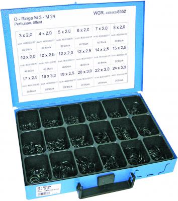 Sortimentskasten ORinge M3-M24 Perbunan, ölfest, 18 Abmessung 