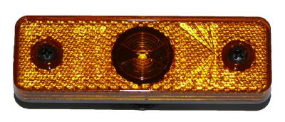 Aspöck Flatpoint I, gelb Lichtscheibe mit Diode, LED 96 x 31mm, Lochabstand: 70mm, 2 pol Bajonettanschluss