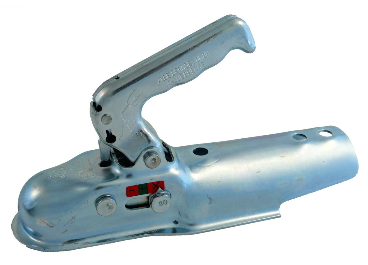 ALBE Kugelkupplung EM 80 RG 800/75 kg, Zugrohr Ø 70 mm Bohrung: vertikal Ø 12.5, Lochabstand 90 mm und 116 mm
