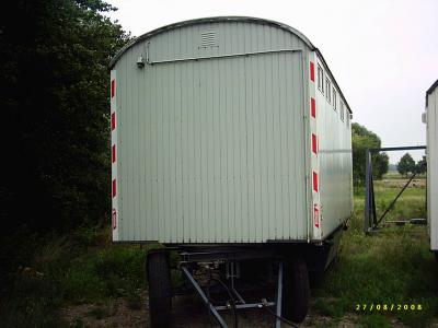 Bauwagenwarnecke rot/weiss 2 mtr. lang, lackiertes Blech 