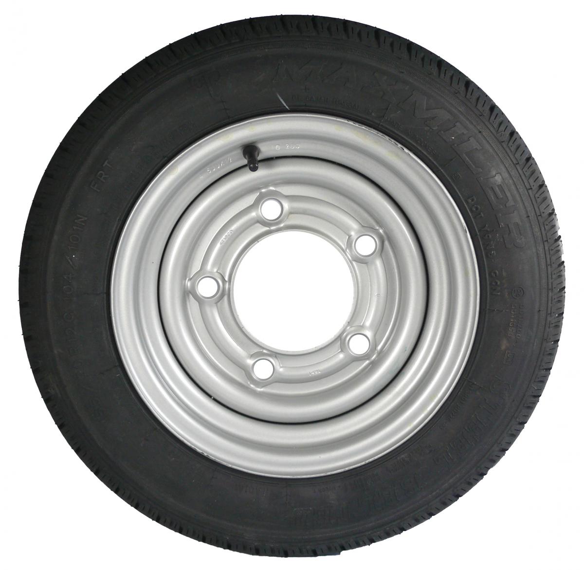 Komplett-Rad + Felge 6Jx12 Anschluß 5x165,1, Security 195/60 R 12 C, ET 0, 104 / 101 N