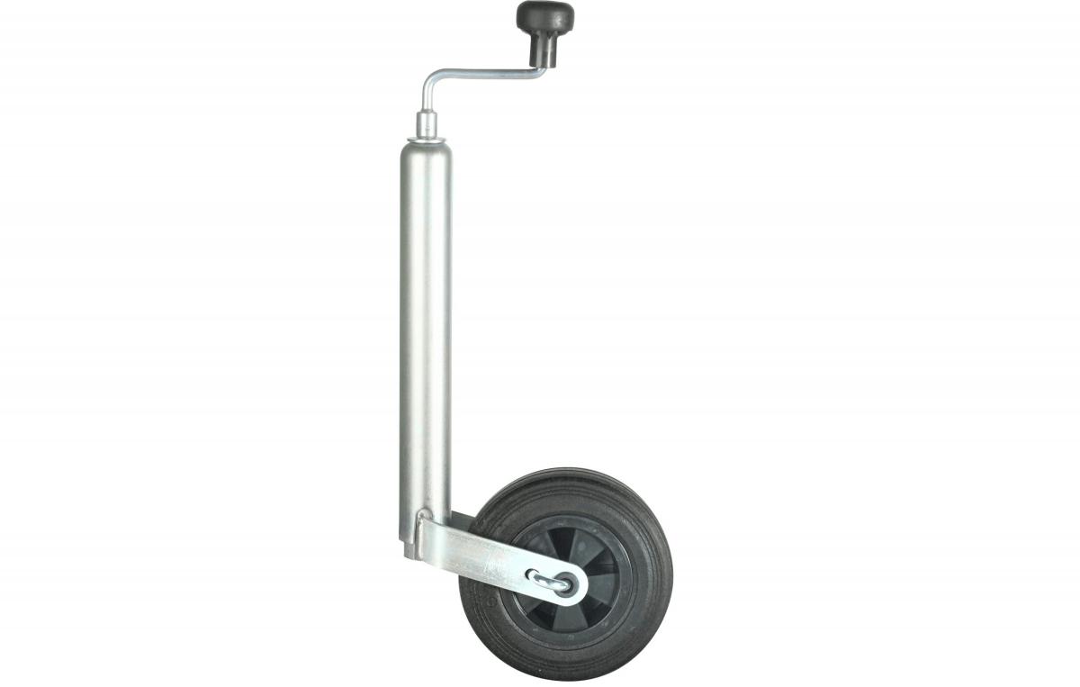 Winterhoff Stützrad m.Bremse Kunststofffelge 200 x 50 mit Bremse, Rohr Ø 48 mm, Rohrlänge: 370 mm, Stützlast: 150 kg 