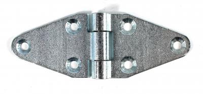 Scharnier verzinkt, verdeckt gerollt Flügel 70 / 70 mm, BH 50 mm