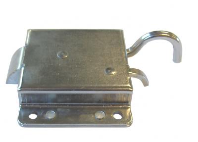 Fallen-Aufschraubschloss verzinkt mit Zughebel, Masse: 68 x 87 x 18 mm, Lochabstand 50 x 74 mm VerglNr: 008000429