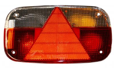 Aspöck Multipoint III, Mehrfunktionsleuchte rechts mit Rückfahrleuchte 244x138x60, Lochabstand 152mm, KZL seitlich + RFL , 5-pol Bajonettanschluss VerglNr: 014000574