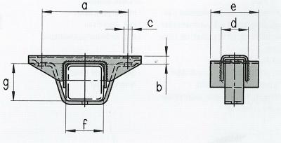 ALKO Auflagebock zum Klemmen für Deichselrohr 70 x 70 mm VerglNr: 247657