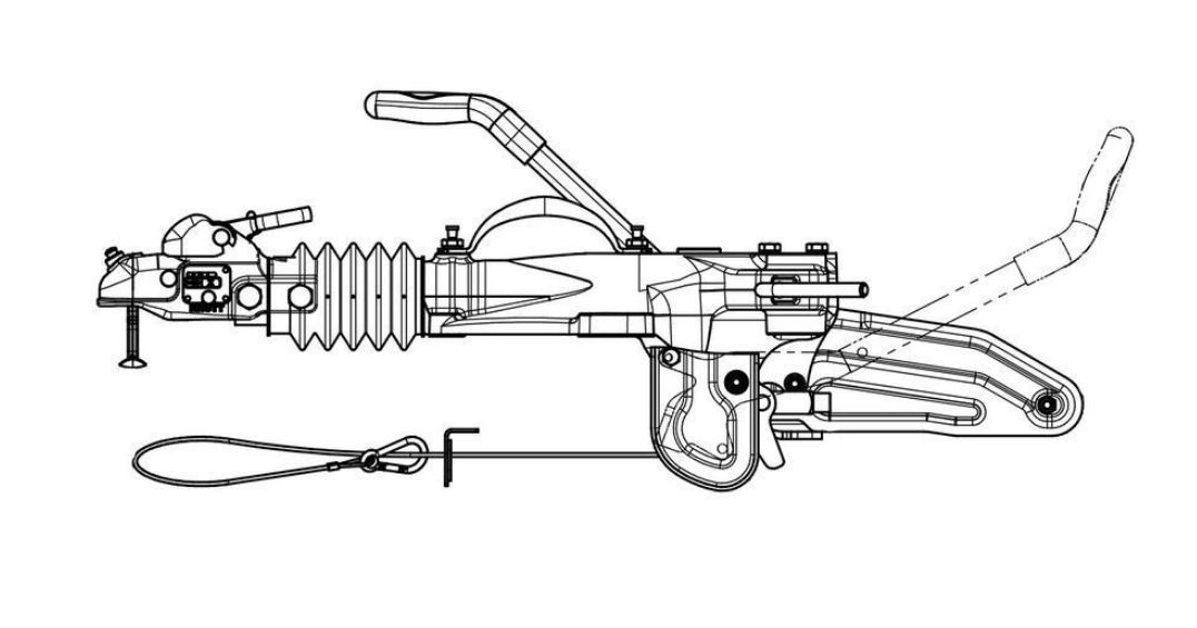 KNOTT V-Auflaufeinrichtung KFG 35-D Ifor, 2700-3500 kg mit Stützradhalter ohne Stützrad Lochbild 120 / 166-207 / 200-225 VerglNr: 202507.006