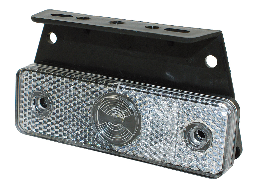 Aspöck Flatpoint I LED, 24 V weiß, ohne Kabel, 90° Winkel(Z) 96x31 VerglNr: 21.660.00