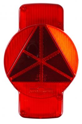 Lichtscheibe Humbaur rechts, vertikal mit/ohne RFS + Dreieckrückstrahler passend zu 4318611/4318612, 95x245/60x155 VerglNr: 405.00039, 40500039