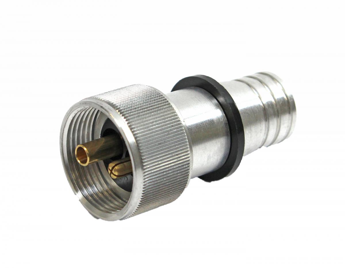 Stecker 2-polig, Alu Schraubanschluß 