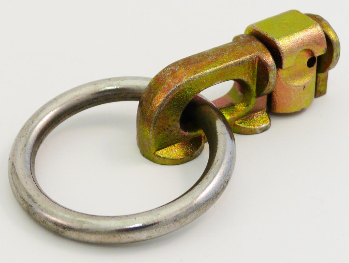 Double Stud Fitting m. Ring Stahl, für AJ Schiene, 2700daN VerglNr: 013010082