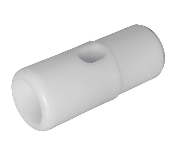Planrohrstopfen Kunststoff weiss, mit Langloch, Ø 50 mm, Länge 120 mm