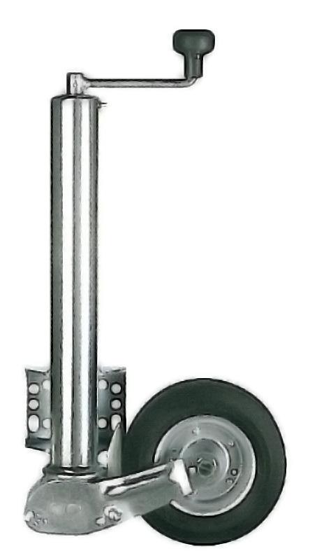 Winterhoff Stützrad vollauto. Vollgummi, Stahlfelge 225x70 Rohr Ø 60 mm, Rohrlänge: 470 mm, Stützlast: 350 kg, Flansch variabel VerglNr: 1223638