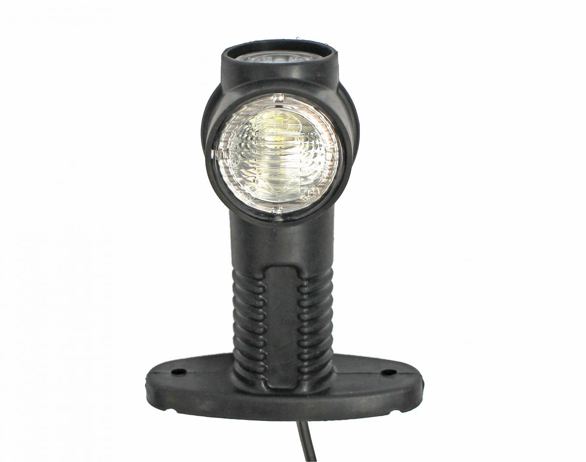 Aspöck Superpoint III Umrissleuchte LED links/rechts, 1.0m DC-Kabel,12V 100x104, Lochabstand 78.4mm,  rot/weiss/orange VerglNr: 014000489, 31-3309-027