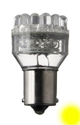 Glühlampe 24 LED gelb 12 V, 21 W, Ba15s 
