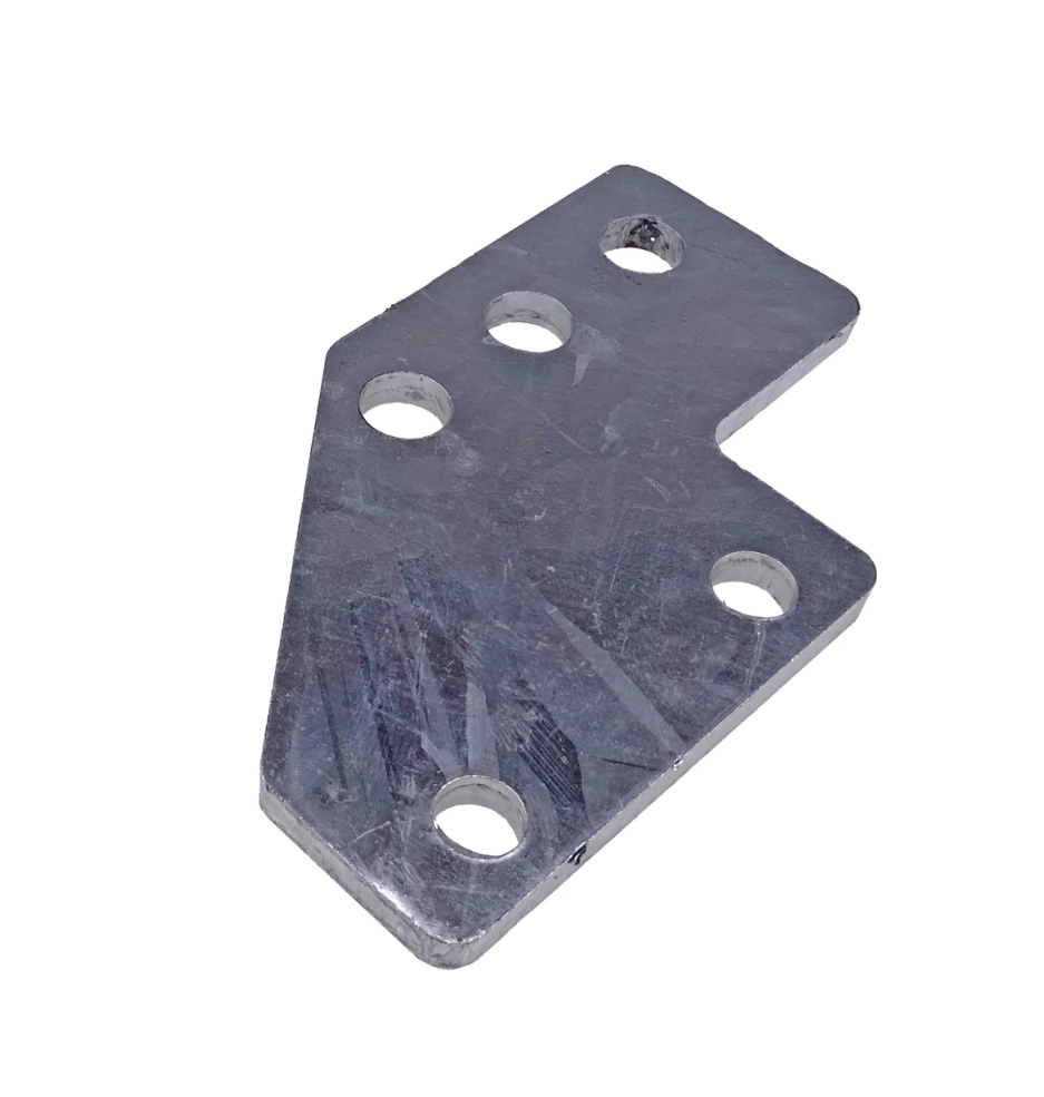 Stossdämpferhalter verzinkt, passend für Humbaur HTK, 120 x 75 x 6 mm