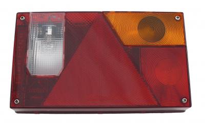 Aspöck Multipoint I mit RFS Mehrfunktionsleuchte rechts 240x140x52, KZL seitlich + RFL, 5 pol Bajonettanschluss VerglNr: 014000312