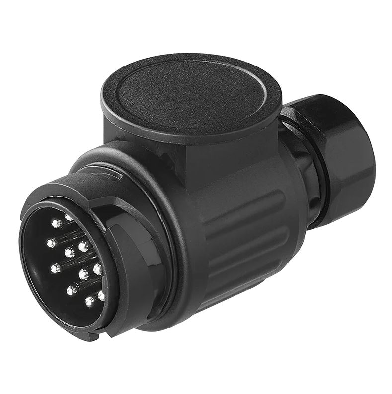 Stecker 13-polig kurz, PVC-System Jäger 9.6 cm mit Klemmverschluss, 1 x Kabeleingang