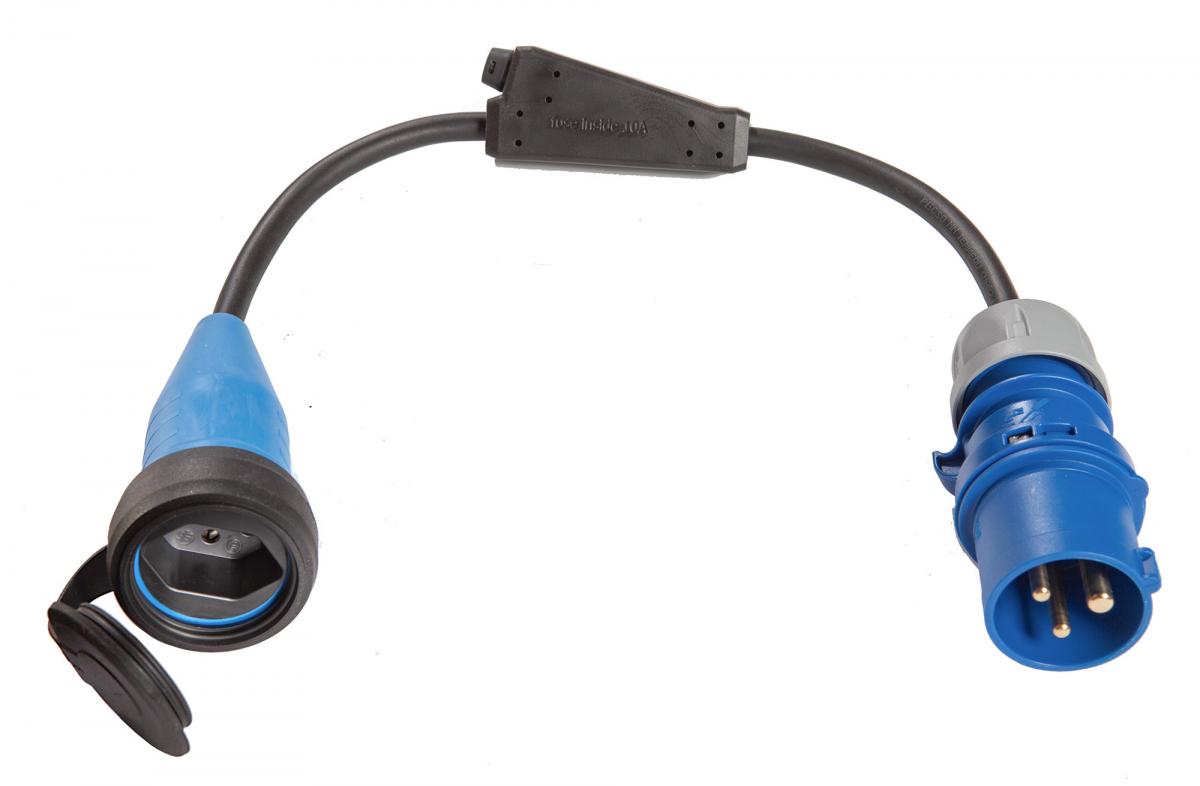 CEE-Adapterleitung 1500mm CEE Stecker 3p/Kupplung Typ 13 an der Adapterleitung VerglNr: 4230042 / 4230041 / 00577