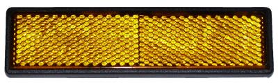 Rückstrahler, 122 x 32,5 klebend, gelb 