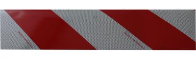 Warnmarkierung, 282 mm x 9 m rechtsweisend, rot/weiss 