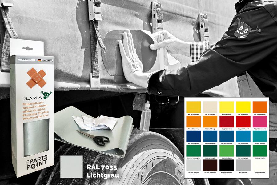 Planenpflaster grau RAL 7038 selbstklebend 0,20 x 0,30 m