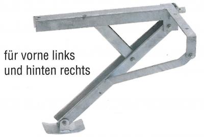 ALKO Ausdrehstütze für vorne links und hinten rechts verzinkt, Tragfähigkeit 600 kg VerglNr: 205714