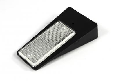 Rückstrahler vorne weiss incl. Haltewinkel Halterlänge: 125mm